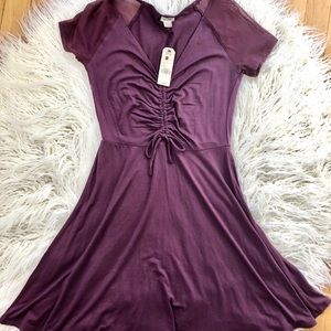 Mauve Wine Fit and Flare Dress BRAND NEW